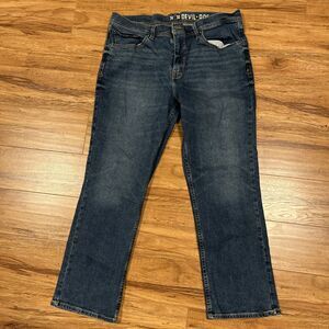 Devil-Dog Dungarees Mens 36x30 Relaxed Boot Cut Denim Blue Stretch Jeans Marines